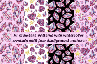 10 Seamless Patterns with Crystals