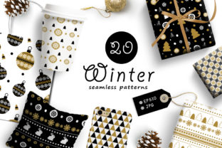 20 Winter Seamless Patterns