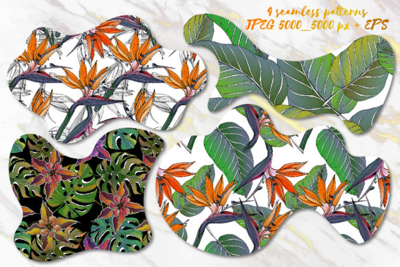 4 Floral Seamless Patterns for Creative Projects