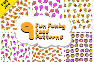 9 Fun Funky Food Graphic Patterns: Playful, Ready-to-Use Design Assets for Creative Projects