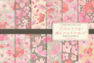 Cherry Blossoms 04 Pink Peach Patterns