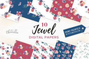 Jewel Digital Papers Seamless Patterns