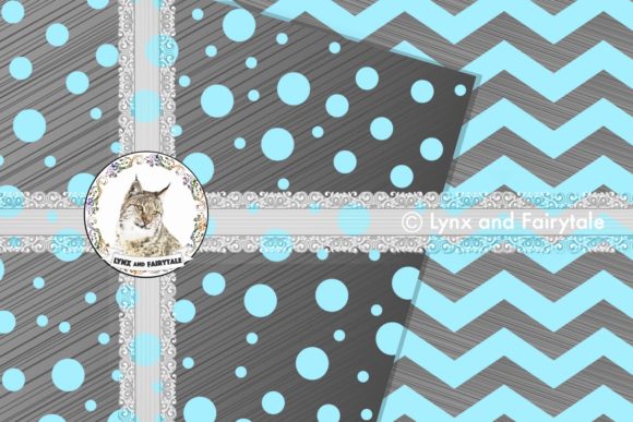 Mint and Silver Seamless Patterns