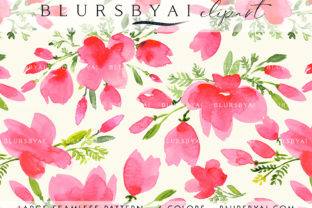Pink Watercolor Poppies Patterns: Seamless, Hand-Painted Design for Craft and Business Use