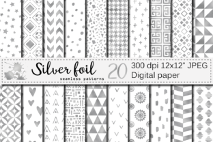 Silver Foil Seamless Geometric Patterns: A Creative Designer’s Essential Digital Resource
