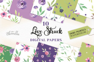Watercolor Flowers Love Struck Patterns